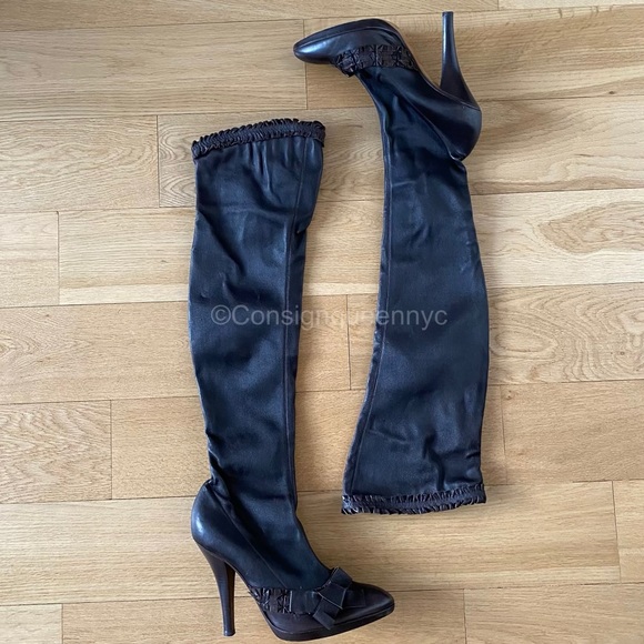 Yves Saint Laurent Shoes - Vintage Yves Saint Laurent Over the Knee Boots 9.5